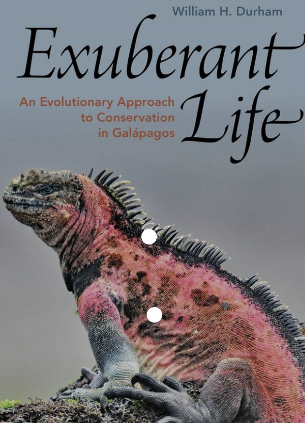 Cover "Exuberant Life: an evolutionary approach to conservation in Galápagos".